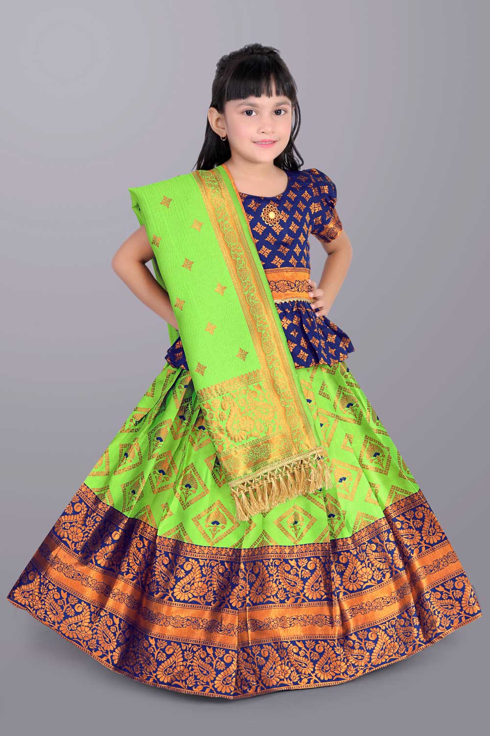 Girls Printed Lehenga Choli with Dupatta – Festive Ethnic Wear