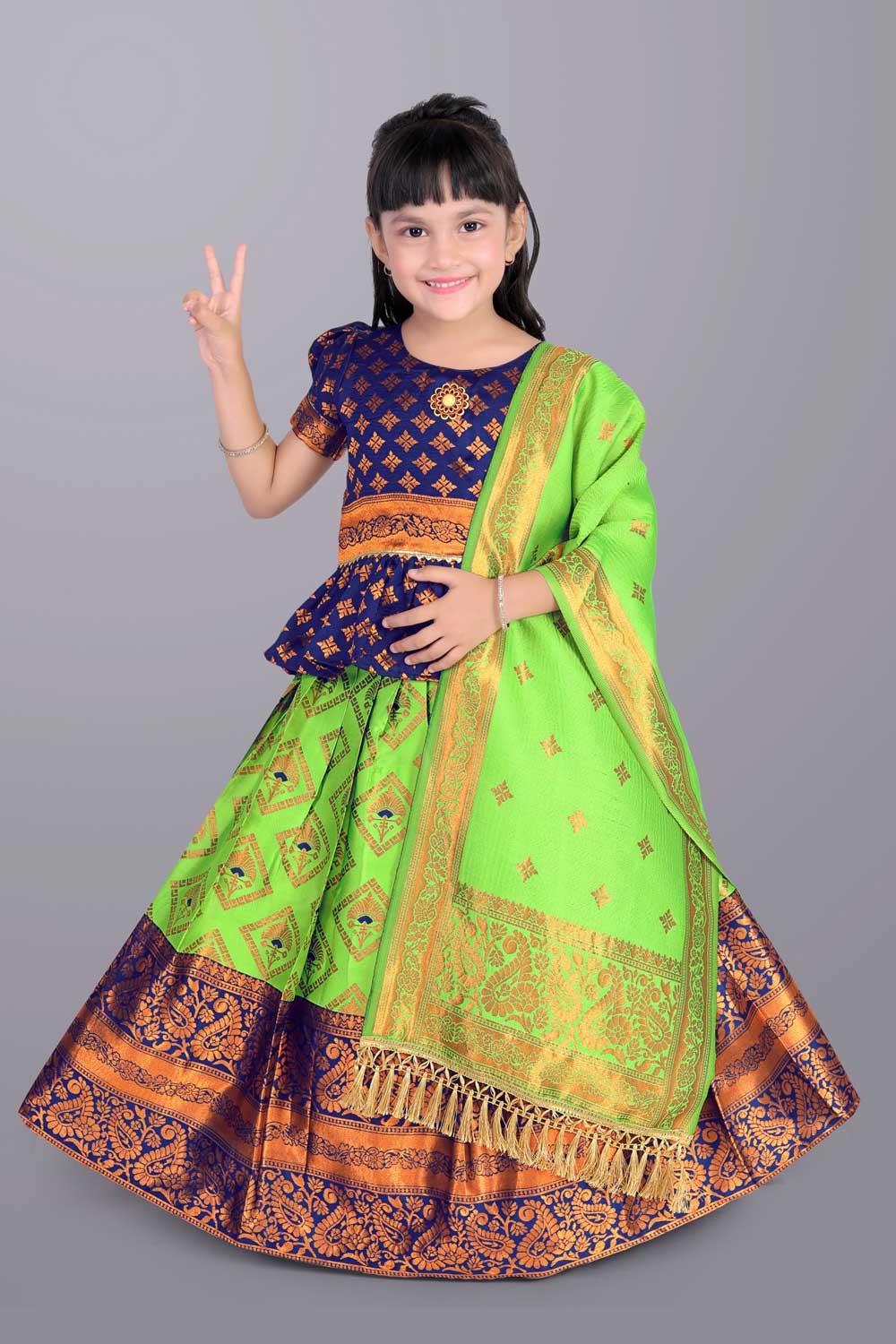 Girls Printed Lehenga Choli with Dupatta – Festive Ethnic Wear