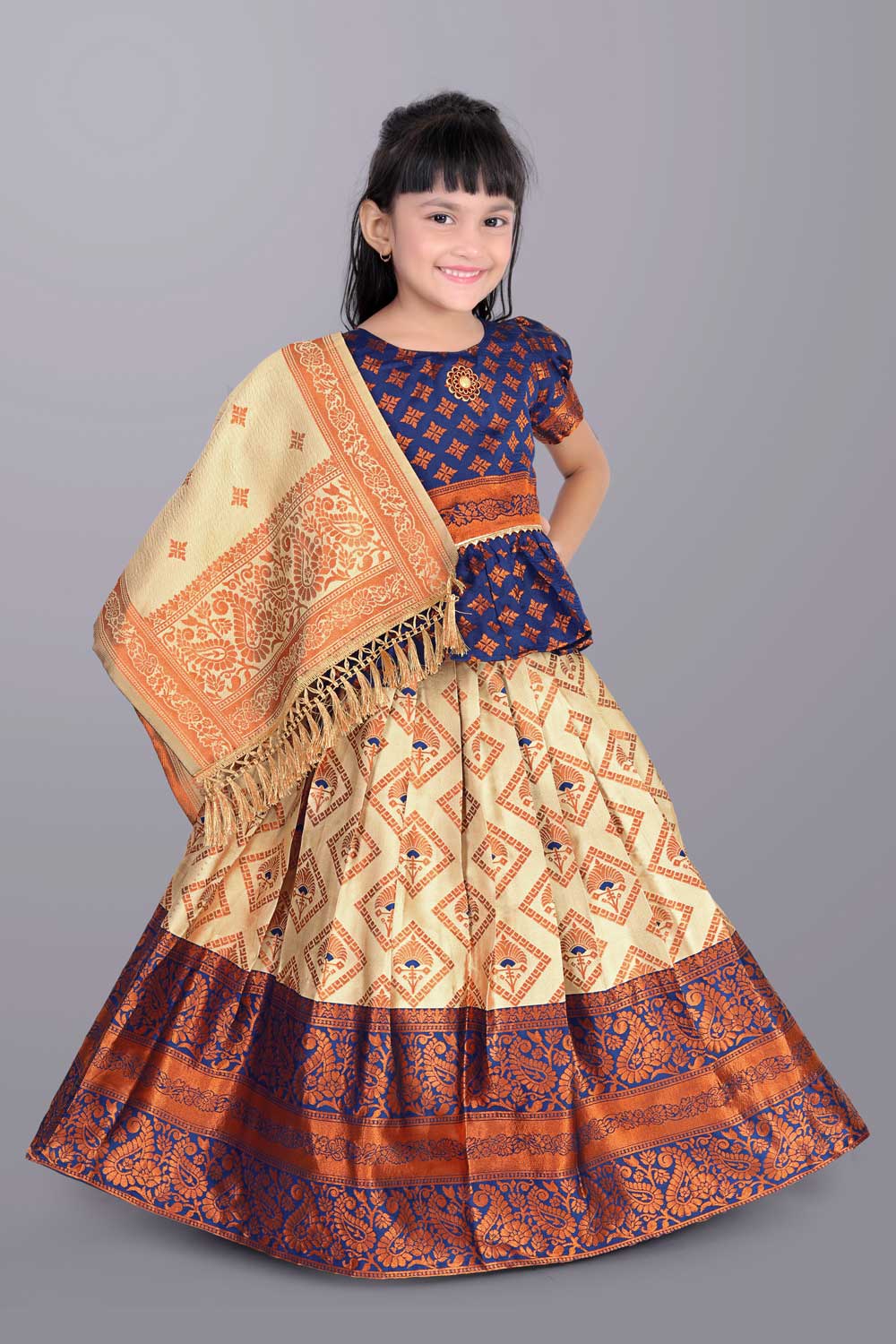 Girls Printed Lehenga Choli with Dupatta – Festive Ethnic Wear