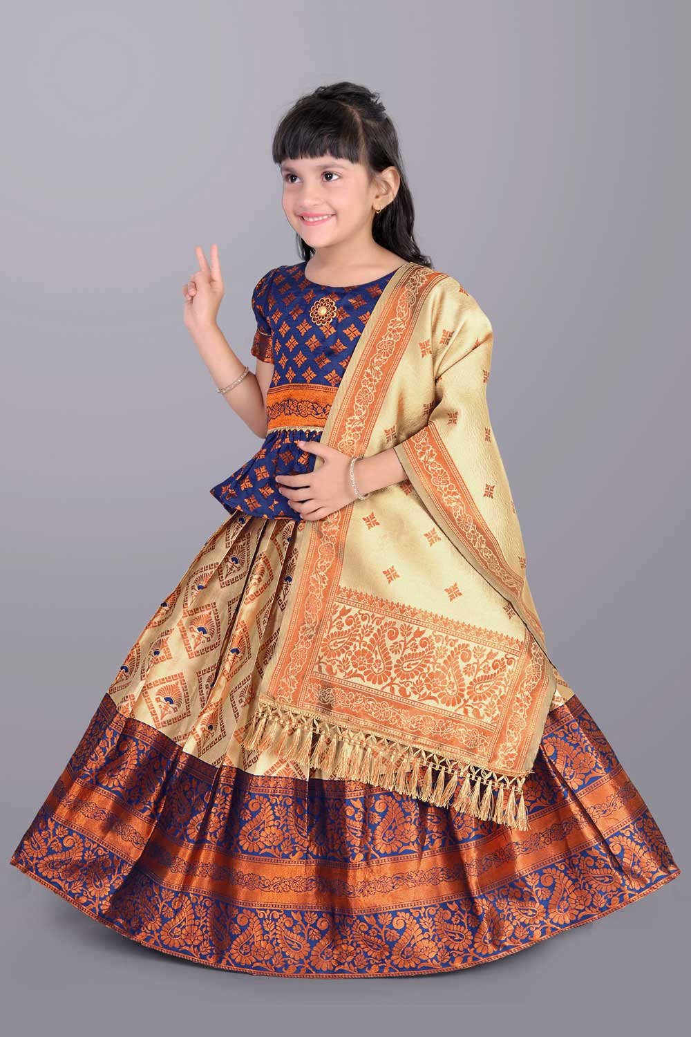 Girls Printed Lehenga Choli with Dupatta – Festive Ethnic Wear