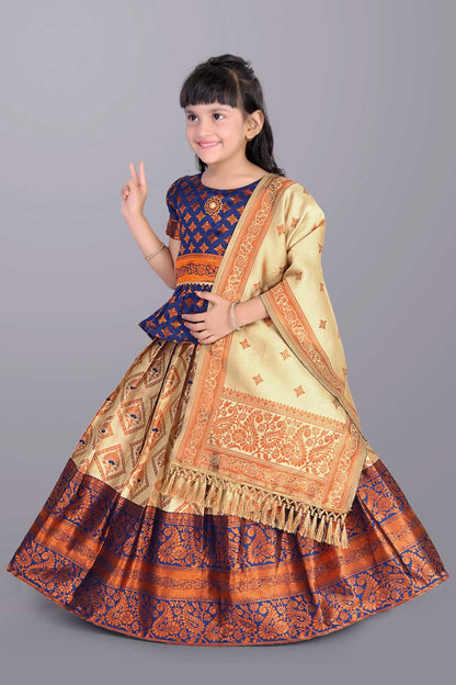 Ethnic Wear Printed Lehenga, Choli and Dupatta Set