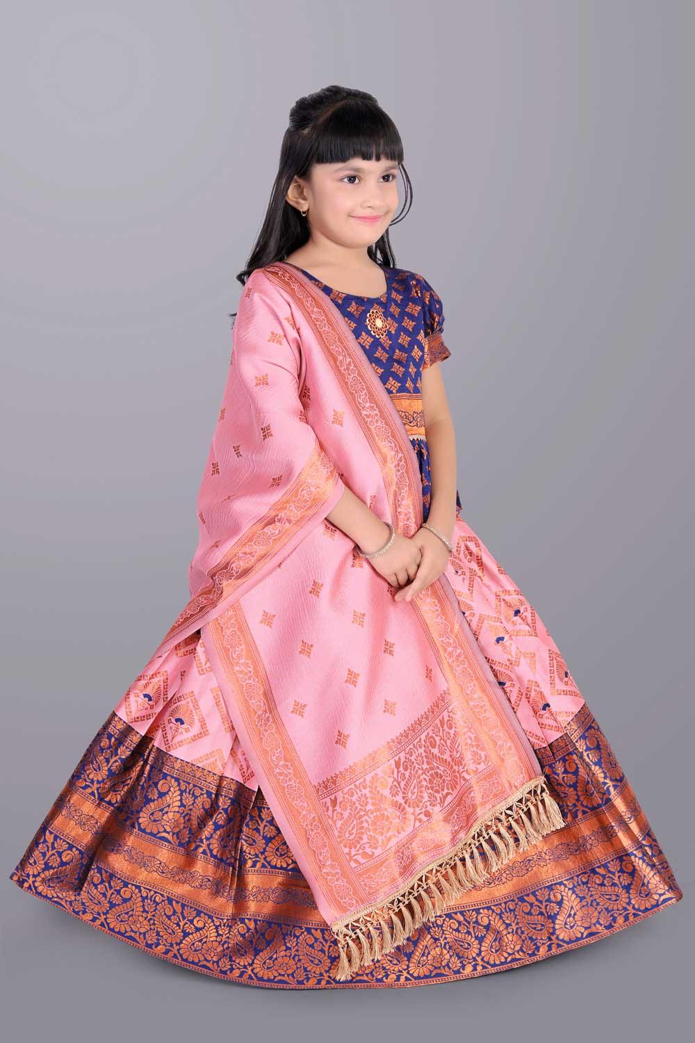 Girls Printed Lehenga Choli with Dupatta – Festive Ethnic Wear