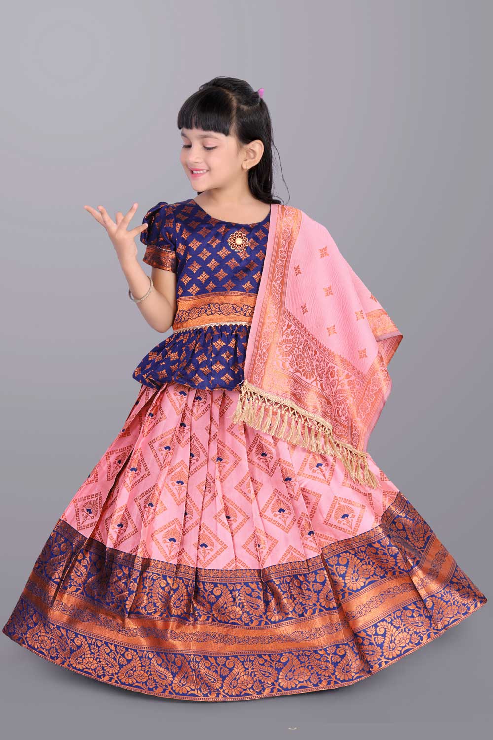 Girls Printed Lehenga Choli with Dupatta – Festive Ethnic Wear