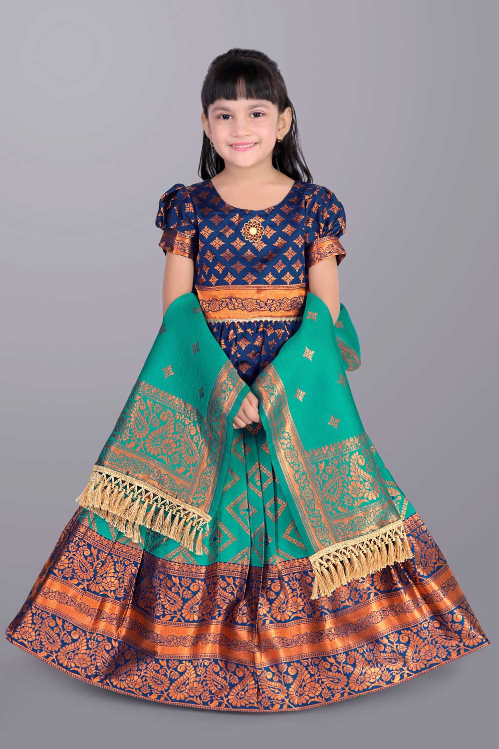 Girls Printed Lehenga Choli with Dupatta – Festive Ethnic Wear