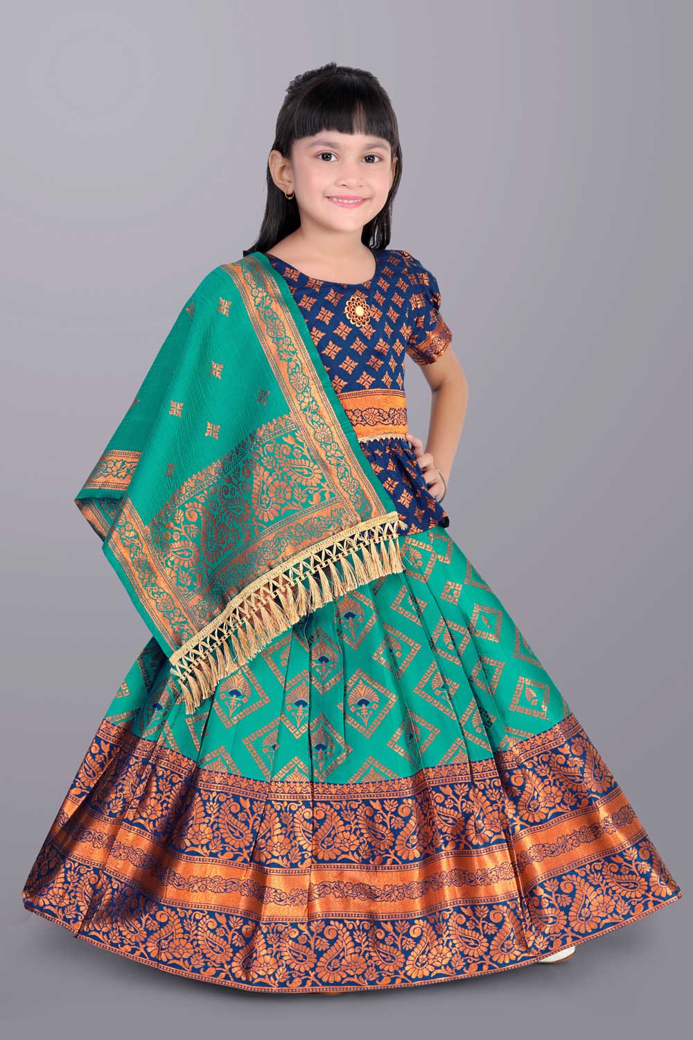 Girls Printed Lehenga Choli with Dupatta – Festive Ethnic Wear