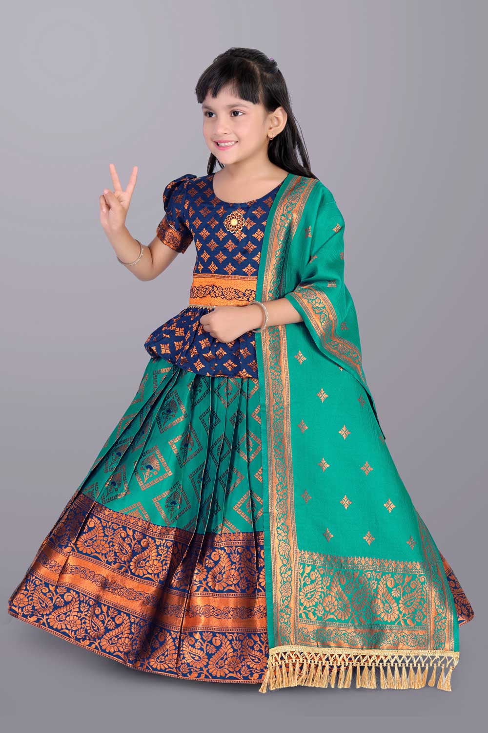 Girls Printed Lehenga Choli with Dupatta – Festive Ethnic Wear