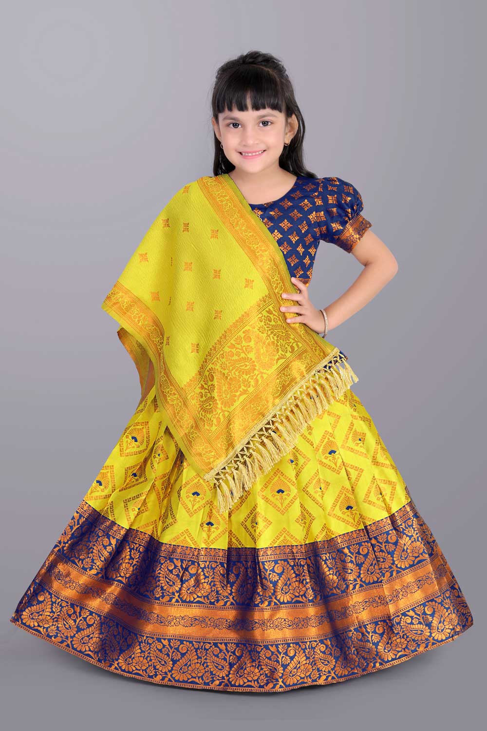 Girls Printed Lehenga Choli with Dupatta – Festive Ethnic Wear