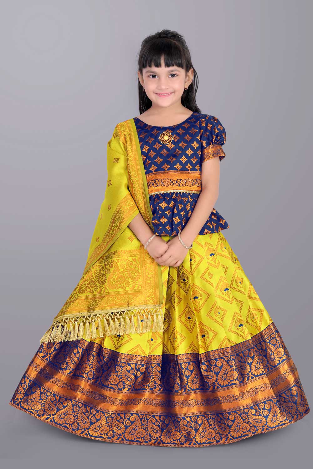Girls Printed Lehenga Choli with Dupatta – Festive Ethnic Wear