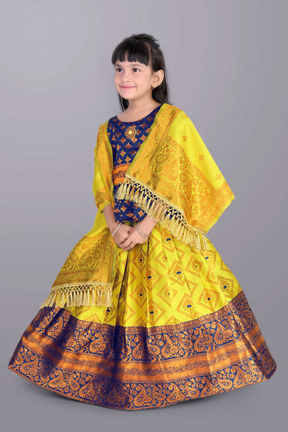 Ethnic Wear Printed Lehenga, Choli and Dupatta Set