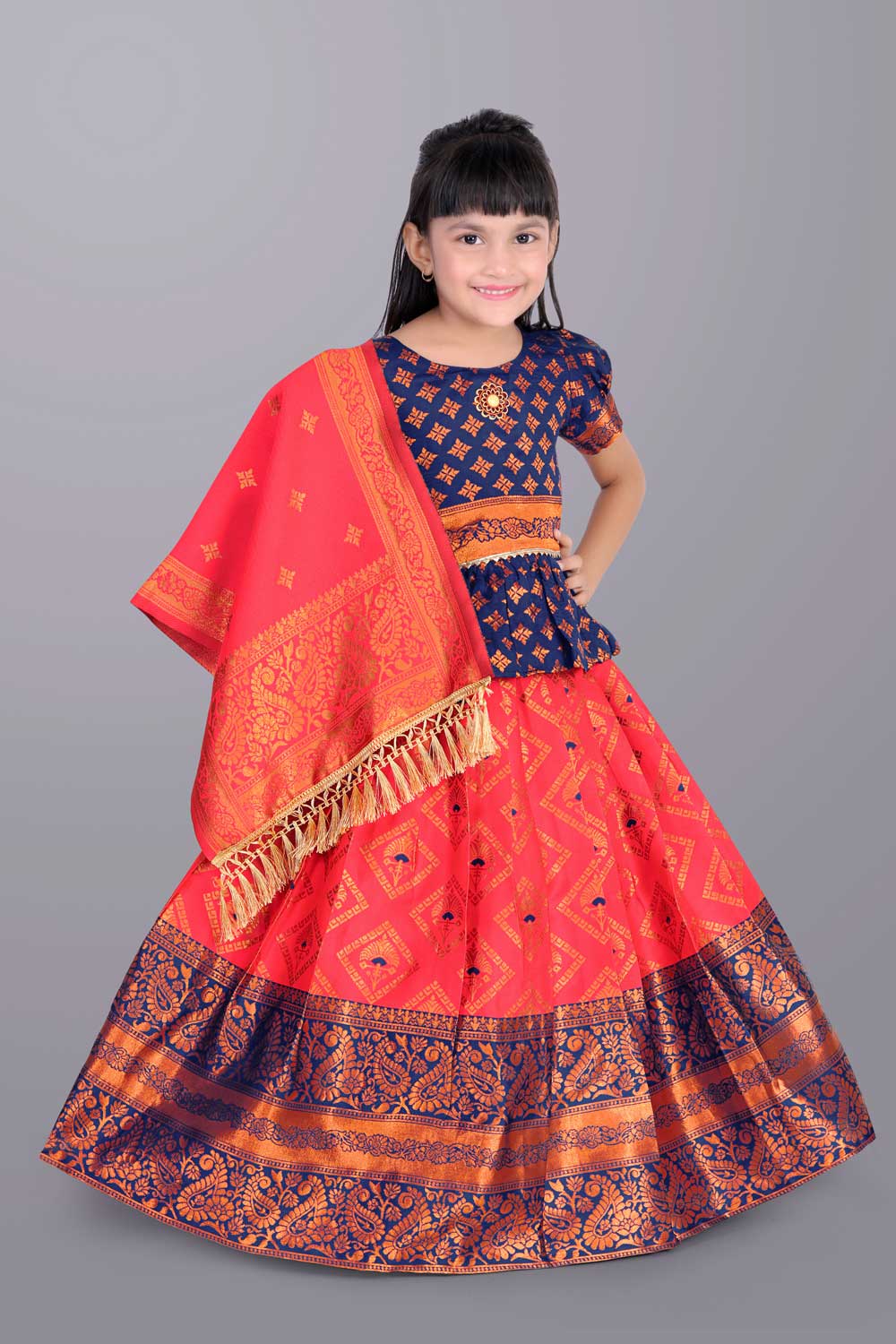 Girls Printed Lehenga Choli with Dupatta – Festive Ethnic Wear