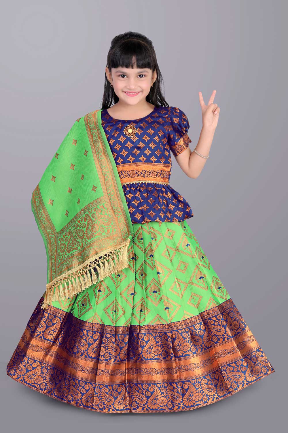 Girls Printed Lehenga Choli with Dupatta – Festive Ethnic Wear