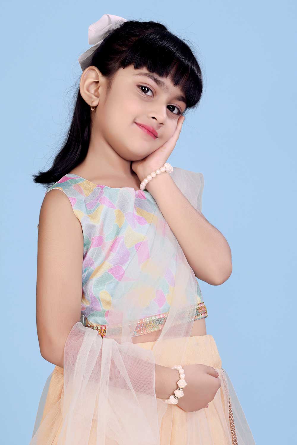 Baby Girls Embriodery Work Lehenga Set