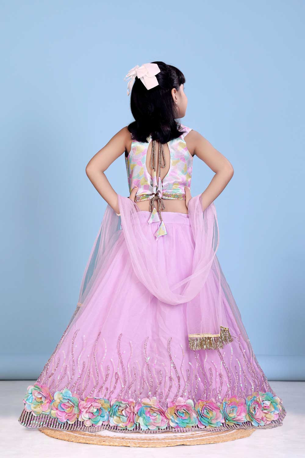 Baby Girls Embriodery Work Lehenga Set