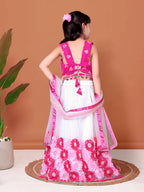Girls Lehenga Choli Floral Kids Wedding Party Ethnic Dress Festive Wear