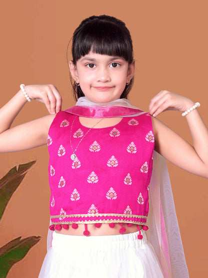 Embriodery Lehenga Choli and Dupatta Set for Girls