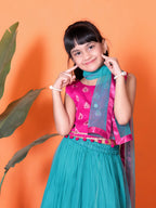 Girls Lehenga Choli Floral Kids Wedding Party Ethnic Dress Festive Wear