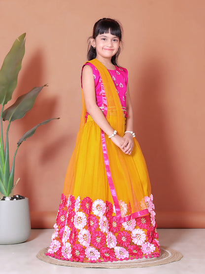 Embriodery Lehenga Choli and Dupatta Set for Girls