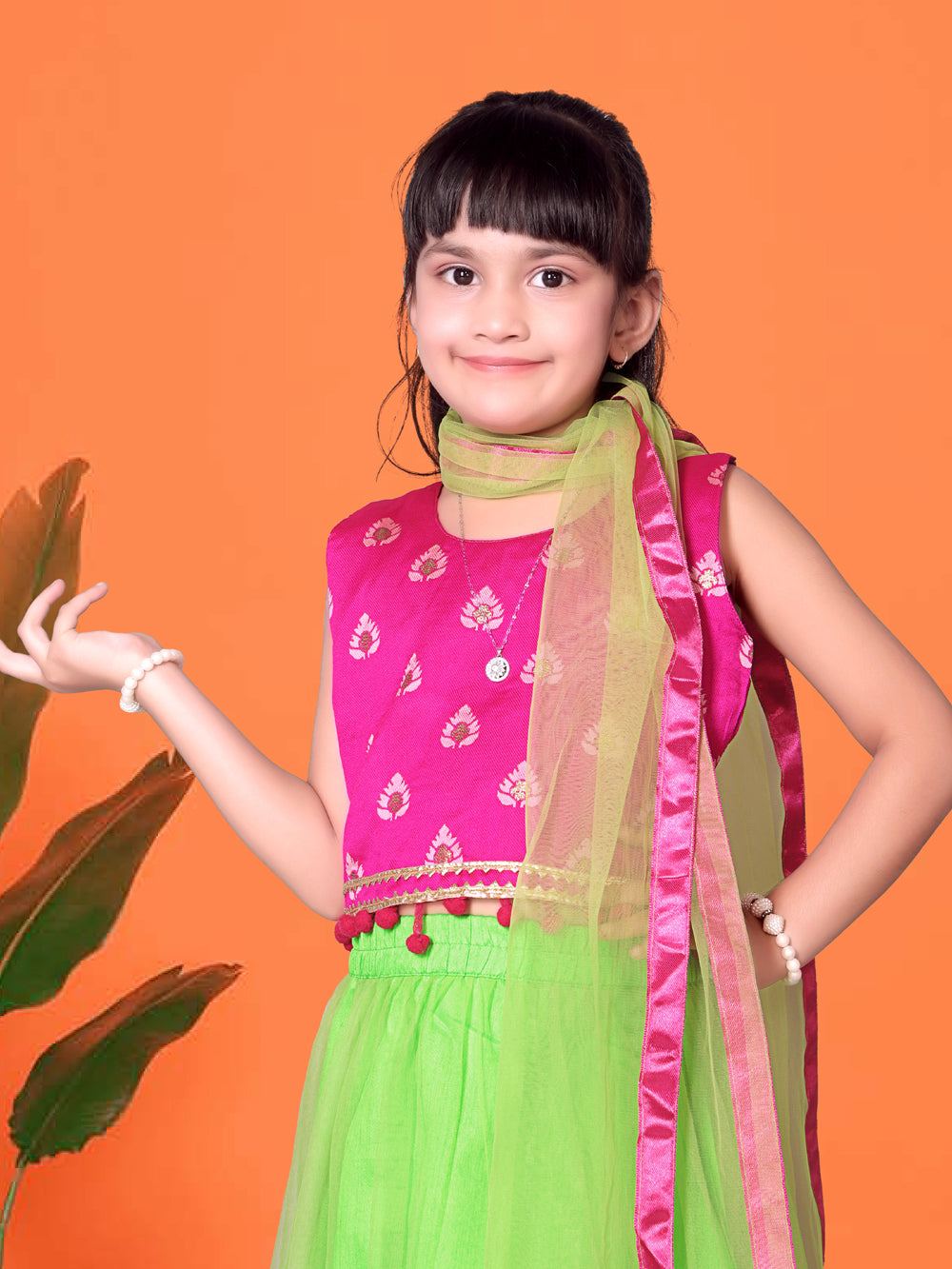 Embriodery Lehenga Choli and Dupatta Set for Girls