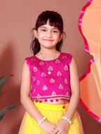 Girls Lehenga Choli Floral Kids Wedding Party Ethnic Dress Festive Wear