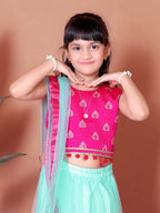 Girls Lehenga Choli Floral Kids Wedding Party Ethnic Dress Festive Wear