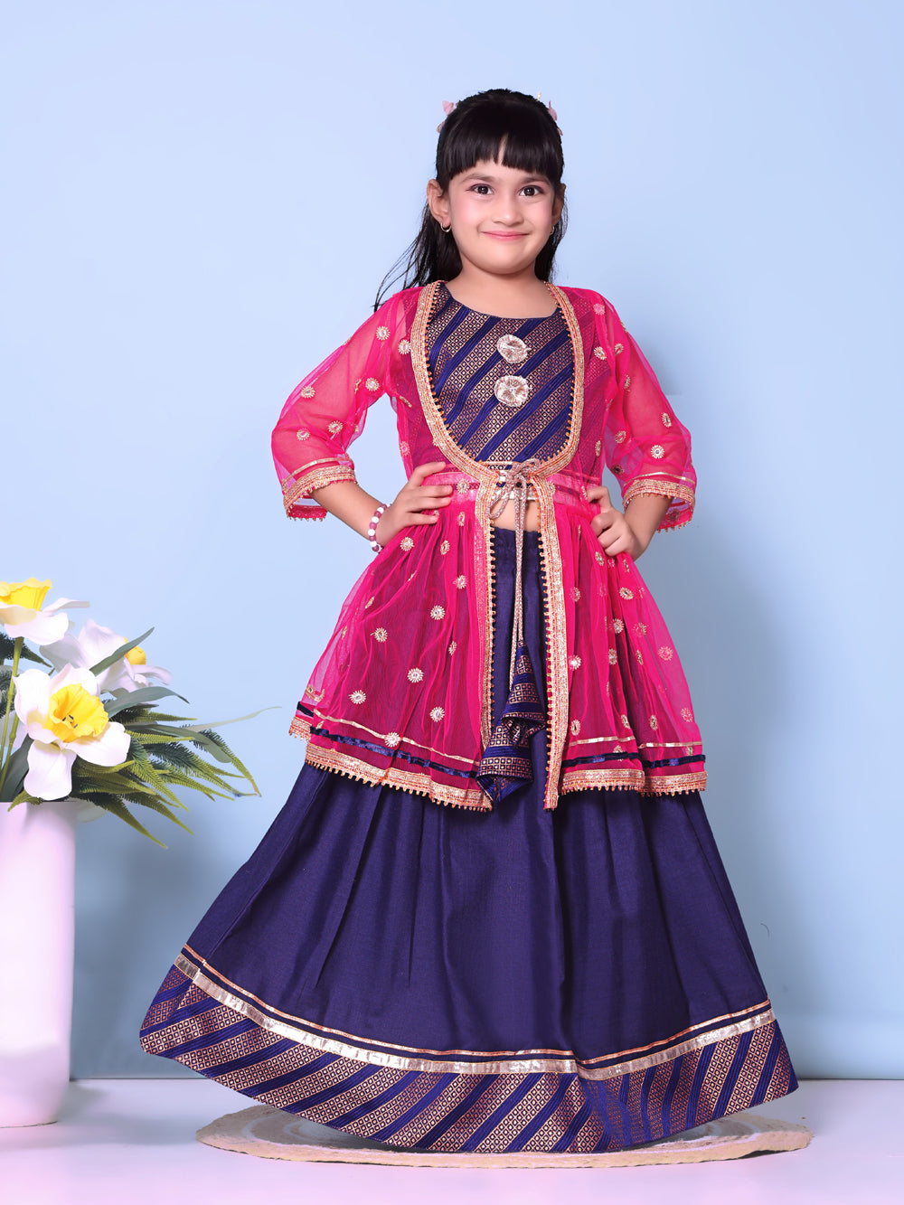 Baby Girls Lehenga Choli Ethnic Wear Embellished Lehenga Choli