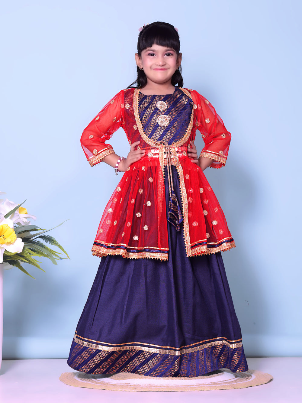 Baby Girls Lehenga Choli Ethnic Wear Embellished Lehenga Choli