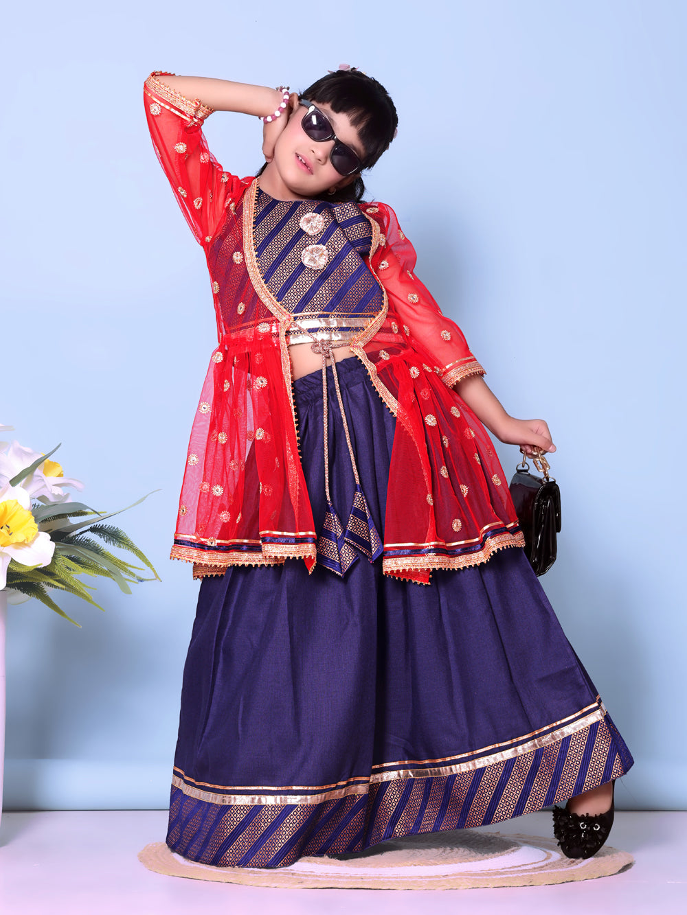 Baby Girls Lehenga Choli Ethnic Wear Embellished Lehenga Choli