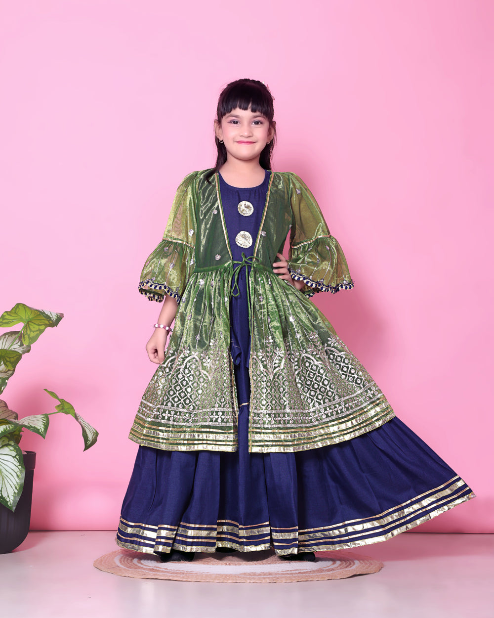 Baby Girls Lehenga Choli Ethnic Wear, Embellished Lehenga Choli