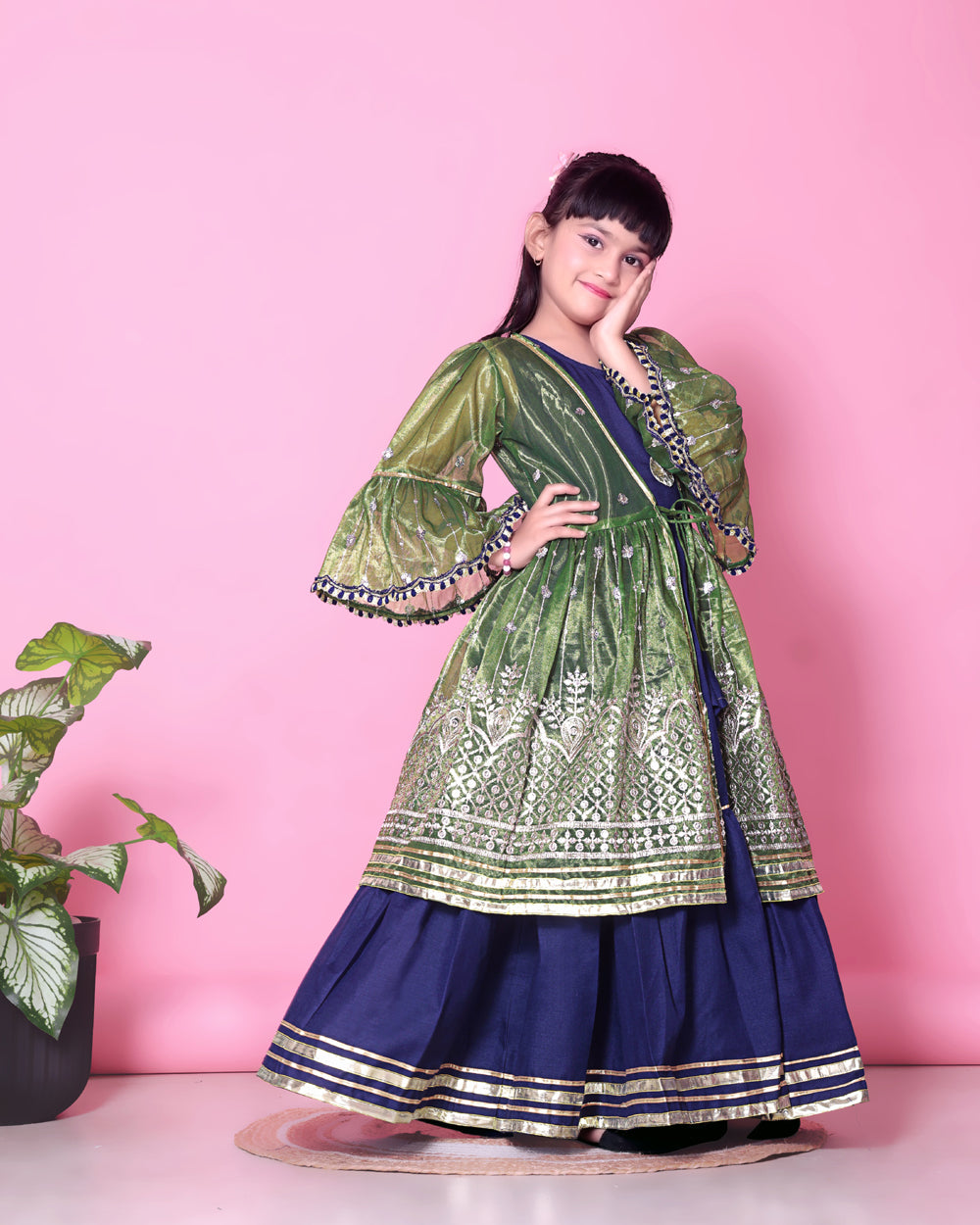 Baby Girls Lehenga Choli Ethnic Wear, Embellished Lehenga Choli