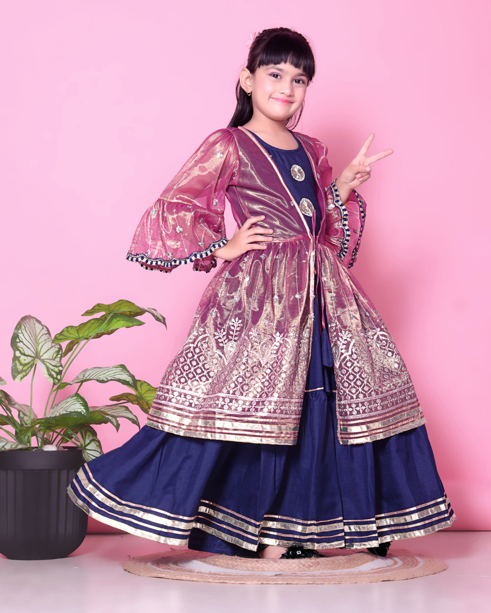 Baby Girls Lehenga Choli Ethnic Wear, Embellished Lehenga Choli