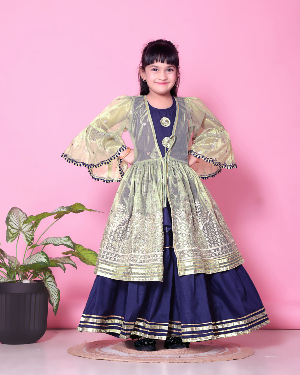 Baby Girls Lehenga Choli Ethnic Wear, Embellished Lehenga Choli