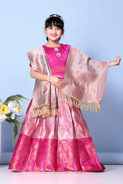 Best Quality Jacquard Lehenga, Choli and Dupatta Set