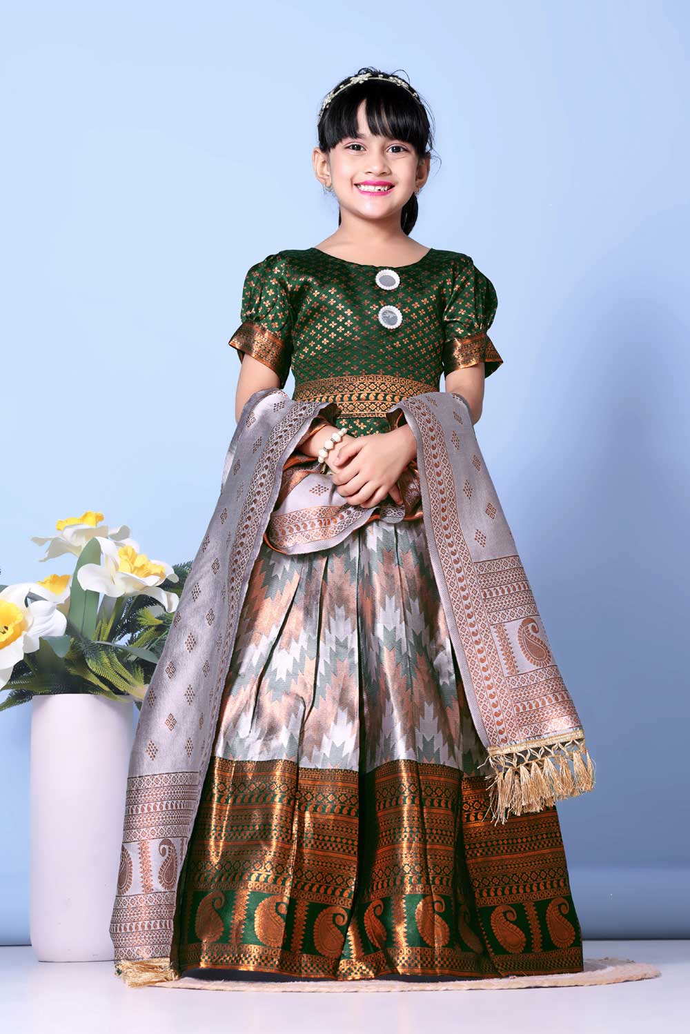 Best Quality Jacquard Lehenga, Choli and Dupatta Set