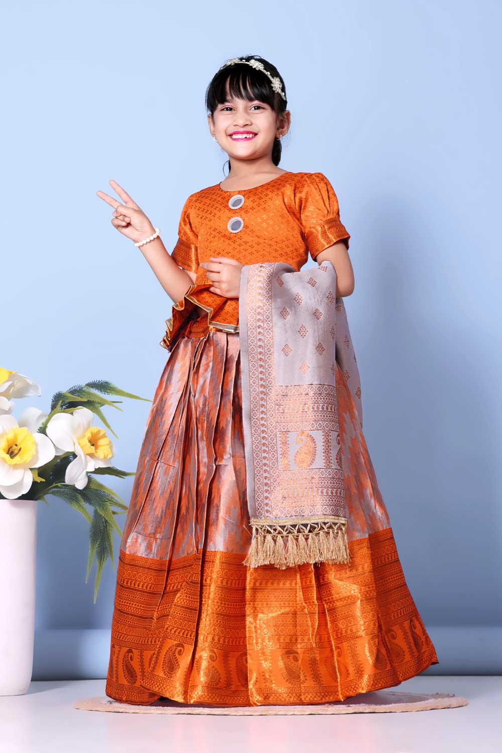 Best Quality Jacquard Lehenga, Choli and Dupatta Set
