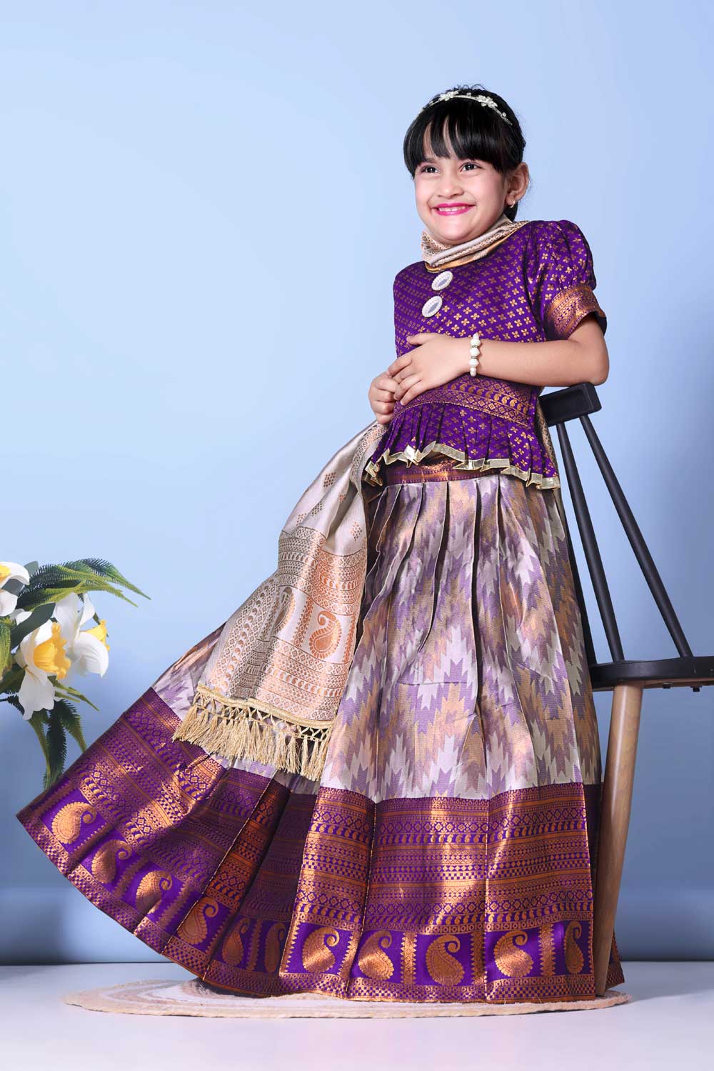 Best Quality Jacquard Lehenga, Choli and Dupatta Set