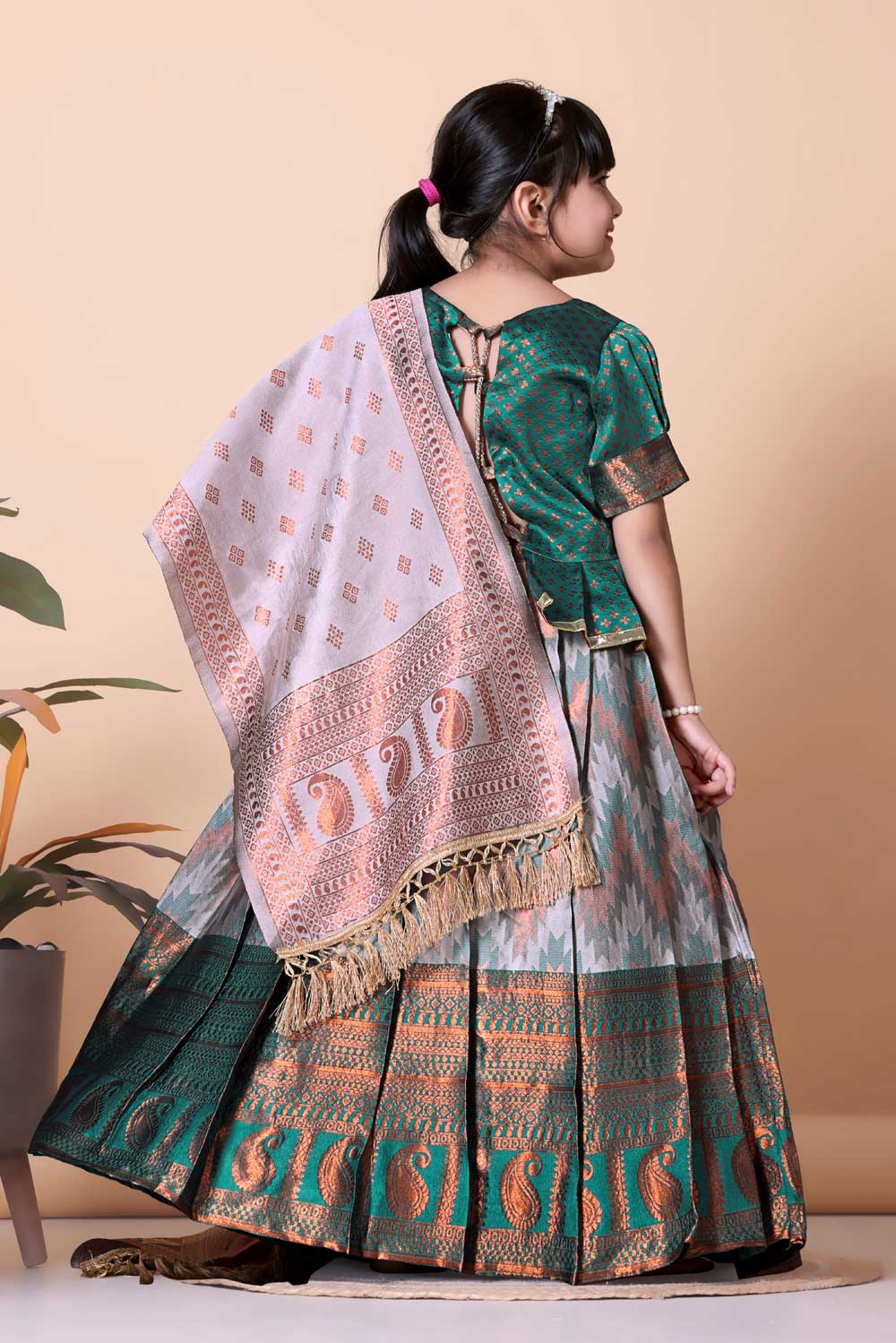 Girls Best Quality Jacquard Lehenga Choli with Dupatta – Festive Ethnic Wear