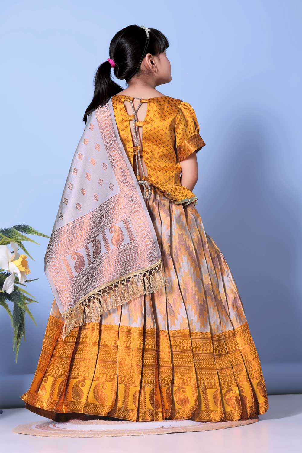 Girls Best Quality Jacquard Lehenga Choli with Dupatta – Festive Ethnic Wear