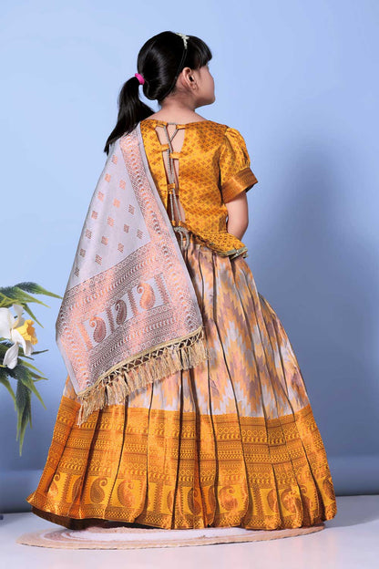 Girls Best Quality Jacquard Lehenga Choli with Dupatta – Festive Ethnic Wear