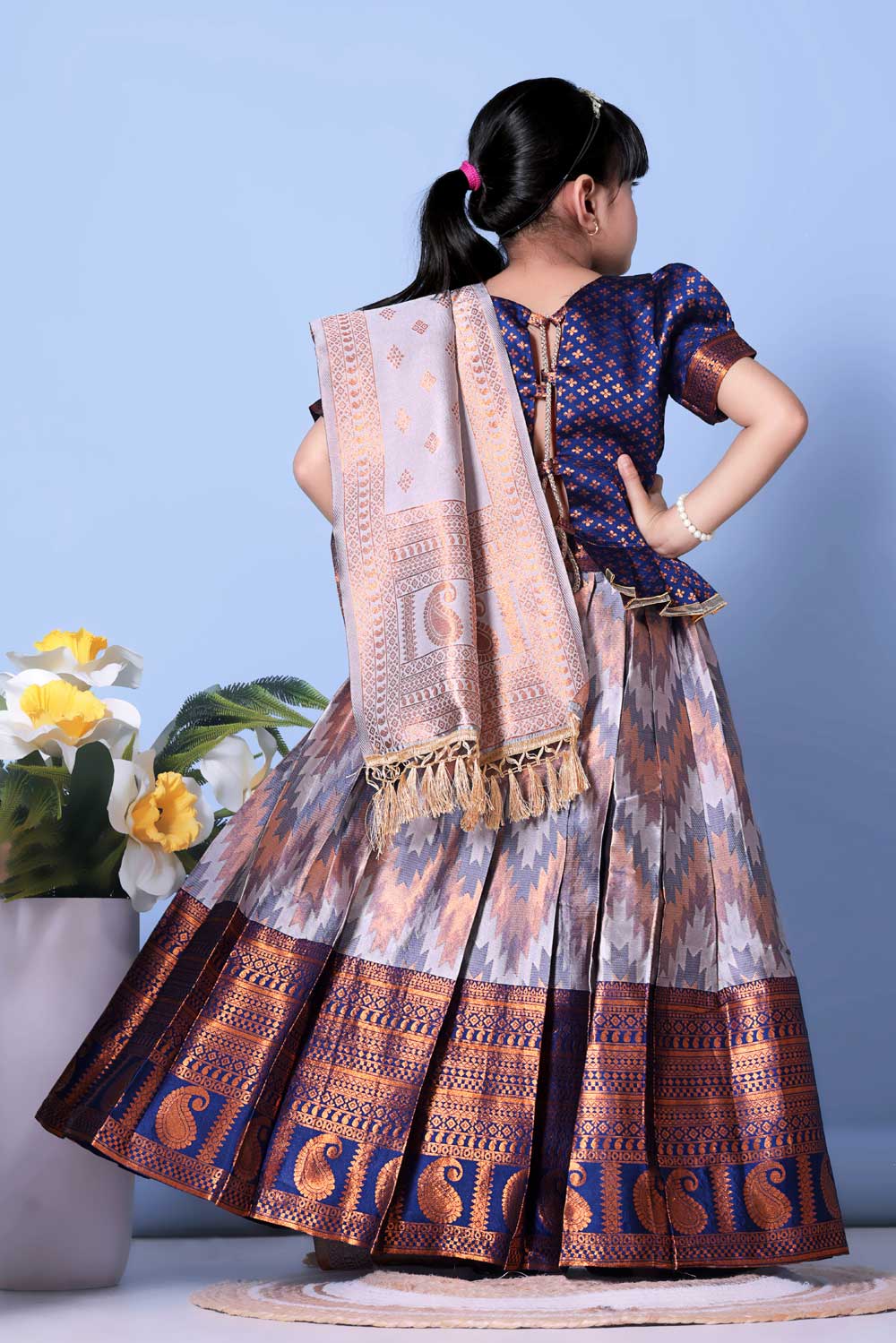 Girls Best Quality Jacquard Lehenga Choli with Dupatta – Festive Ethnic Wear