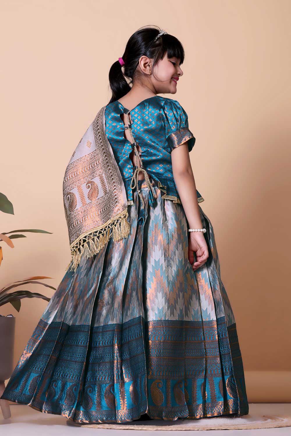 Girls Best Quality Jacquard Lehenga Choli with Dupatta – Festive Ethnic Wear