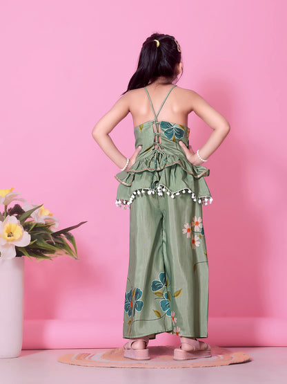 Girls Festive & Party Kurta and Palazzo Set