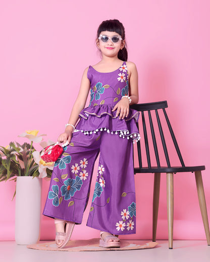 Girls Festive & Party Kurta and Palazzo Set
