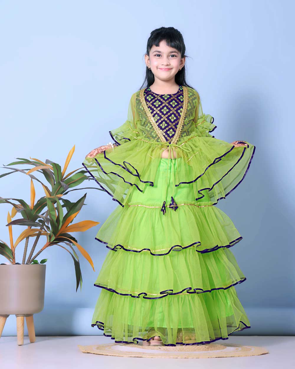 High Demand Lehenga & Crop Top with Jacket Set