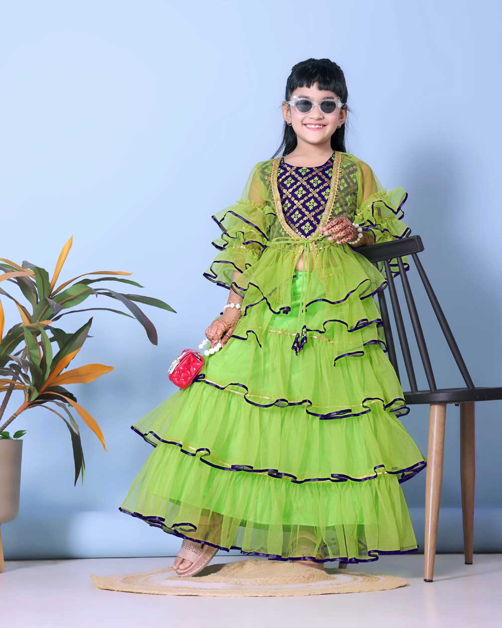 High Demand Lehenga & Crop Top with Jacket Set