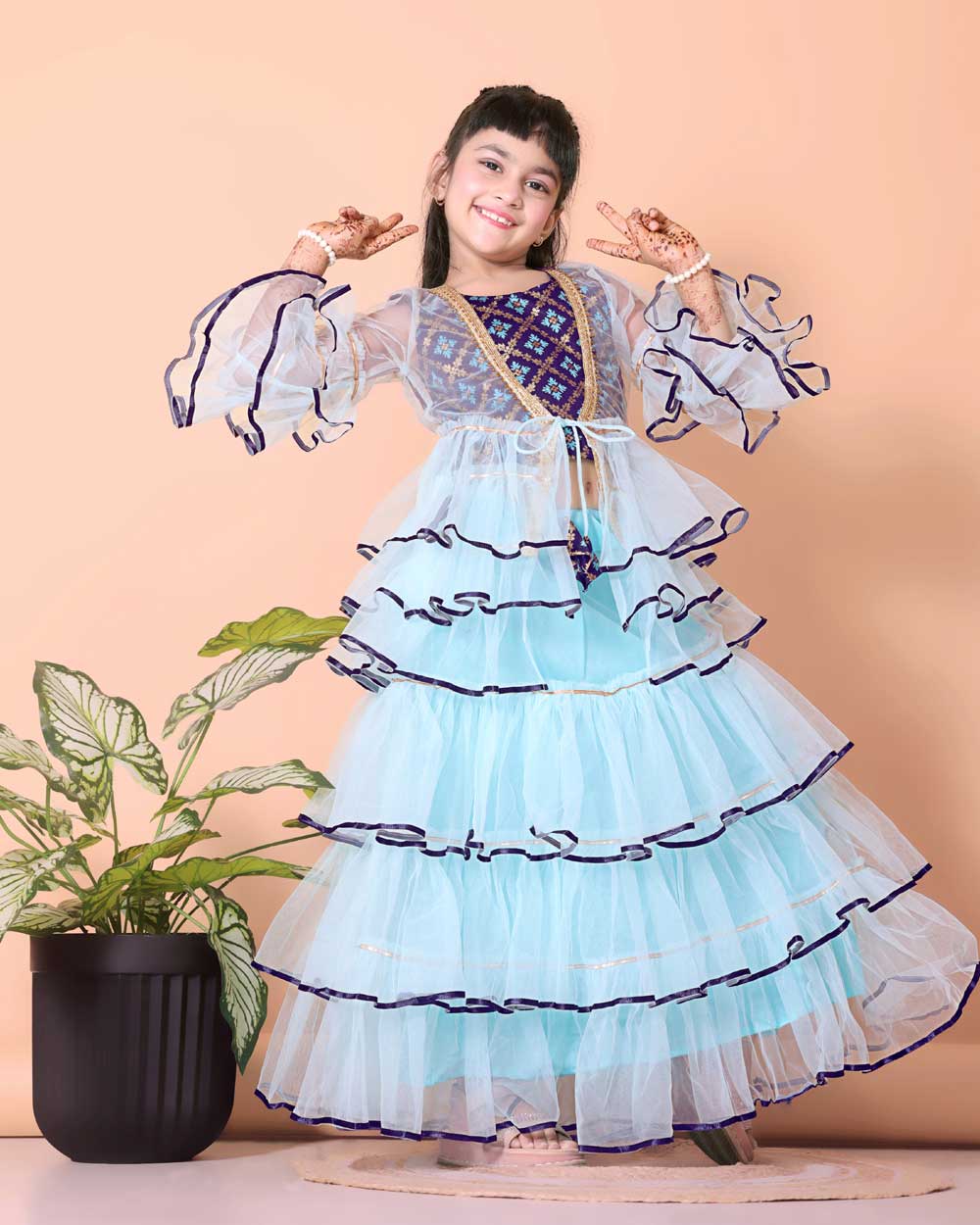 High Demand Lehenga & Crop Top with Jacket Set
