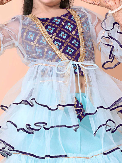 High Demand Lehenga & Crop Top with Jacket Set