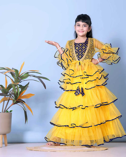 High Demand Lehenga & Crop Top with Jacket Set