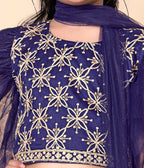 Girls Net Lehenga Choli Embroidered Party Wear Ethnic Dress Kids Wedding