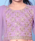 Girls Net Lehenga Choli Embroidered Party Wear Ethnic Dress Kids Wedding