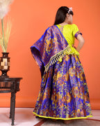 Girls Designer Floral Lehenga Choli Set with Dupatta – Silk Festive Party Wear Ethnic Outfit for Kids